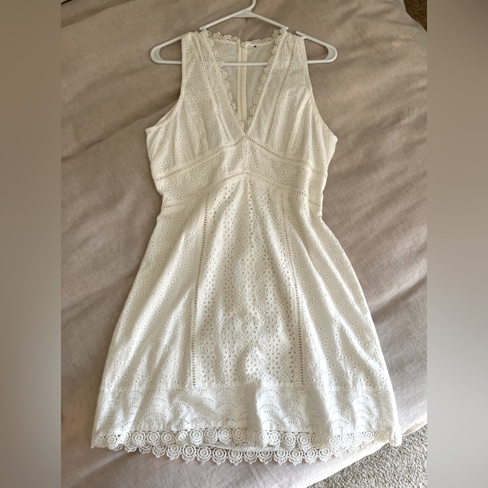 Saks Off 5th White Eyelet Cotton Sundress